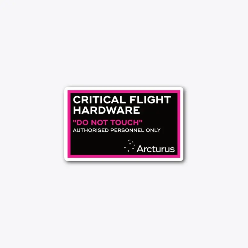 Critical Flight Hardware Sticker